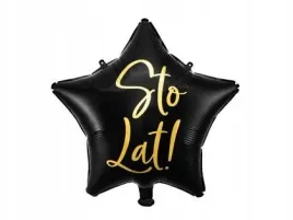 balon-foliowy-sto-lat-40cm-czarny-partydeco
