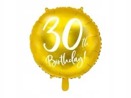 balon-foliowy-30th-birthday-45cm-zloty-partydeco