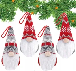 skrzat-swiateczny-mikolaj-krasnal-skandynawski-zawieszka-czapeczka-kpl-4szt