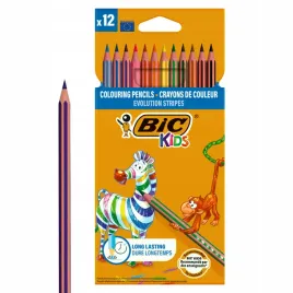 kredki-olowkowe-bic-kids-evolution-stripes-eco-12-kolorow