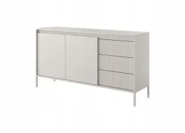 bezowa-komoda-153cm-dwudrzwiowa-z-szufladami-ryflowana-senso-push-to-open