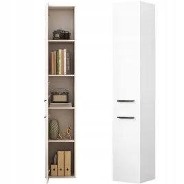 regal-szafka-biala-nowoczesna-stojaca-slupek-wysoki-loft-2-drzwiowy-174-cm
