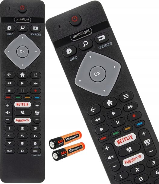﻿PILOT DO TELEWIZORÓW PHILIPS AMBILIGHT SMART UNIWERSALNY BATERIE GRATIS