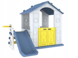 domek-dla-dzieci-zjezdzalnia-3w1-niebieski-dach-koszykowka-chd-501b