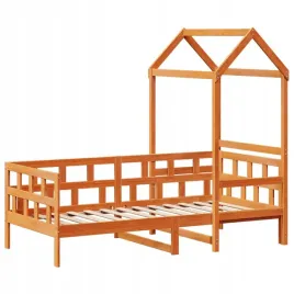 lezanka-z-daszkiem-woskowy-braz-80x200-cm-drewno-sosnowe