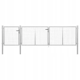 brama-ogrodzeniowa-stal-400-x-75-cm-srebrna