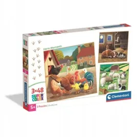 puzzle-3x48-super-kolor-farm-moments-25791-clementoni