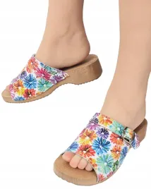 damskie-medyczne-drewniaki-skorzane-chodaki-kolorowe-odkryte-klapki-40