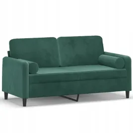 2-osobowa-sofa-z-poduszkami-ciemnozielona-140-cm