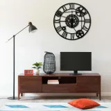 zegar-scienny-brazowy-80-cm-metal-stan-nowy