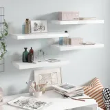 polki-scienne-4-szt-wysoki-polysk-biale-60x235x38-cm-mdf-stan-nowy
