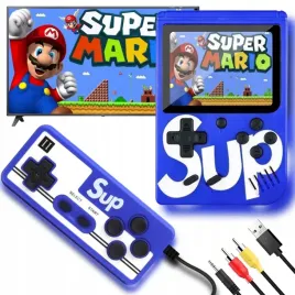 mini-konsola-retro-400-gier-do-tv-pad-niebieska-konsola-dla-dwoch-graczy