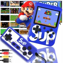 mini-konsola-retro-400-gier-do-tv-pad-niebieska-konsola-dla-dwoch-graczy