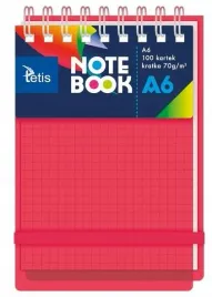 tetis-kolonotatnik-a6-100-kartek-w-kratke-czerwony-idealny-do-szkoly-i