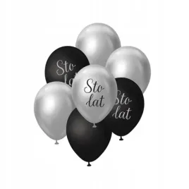 balony-bandc-bukiet-srebrno-czarny-sto-lat-7szt