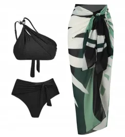 stylowy-zestaw-kapielowy-bikini-z-wysokim-stanem-i-chusta-zielony-l