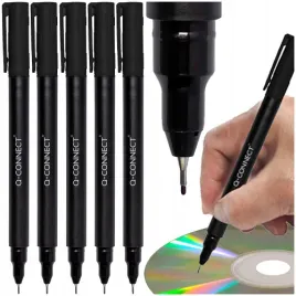 marker-do-plyt-cd-dvd-foliopis-0-4mm-q-connect-cienkopis-czarny-5-szt