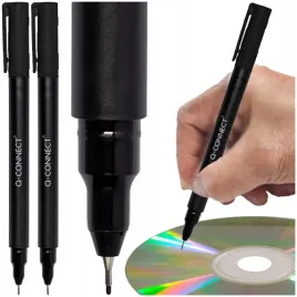 marker-do-plyt-cd-dvd-foliopis-0-4mm-q-connect-cienkopis-czarny-2-szt