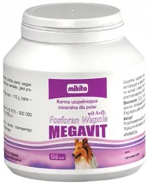 mikita-megavit-fosforan-wapnia-witamina-a-d3-dla-psa-150-tabletek