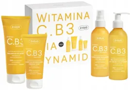 ziaja-witamina-c-b3-zestaw-kosmetykow-na-prezent-krem-zel-balsam-tonik
