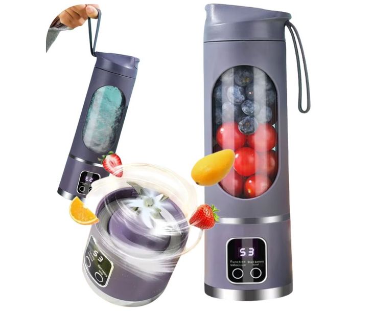 ﻿BLENDER KIELICHOWY BEZPRZEWODOWY RĘCZNY NA USB AKUMULATOR TURYSTYCZNY 450ML