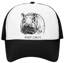 czapka-z-daszkiem-z-siatka-regulowana-zabawny-nadruk-hipopotam-keep-calm