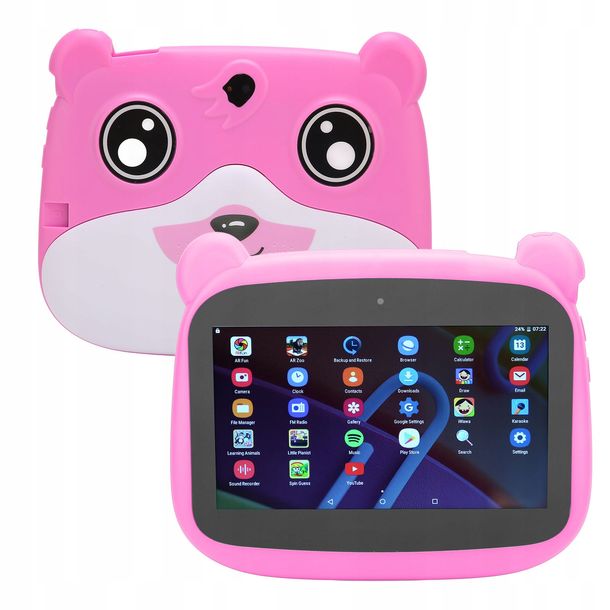 ﻿TABLET DLA DZIECI 7 CALI ANDROID 10 2GB 32GB RÓŻOWY WIFI GPS 8 RDZENI