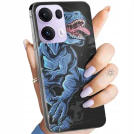 etui-do-oppo-reno13-pro-5g-wzory-dinozaury-reptilia-prehistoryczne-obudowa
