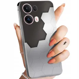 etui-do-oppo-reno13-wzory-szare-metallic-grey-obudowa-pokrowiec-case
