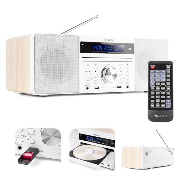 ﻿System muzyczny PRATO ALL-IN-ONE CD / DAB + biały