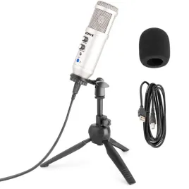 vonyx-cm320s-mikrofon-studyjny-usb-ze-statywem-stolowym-tytanowy