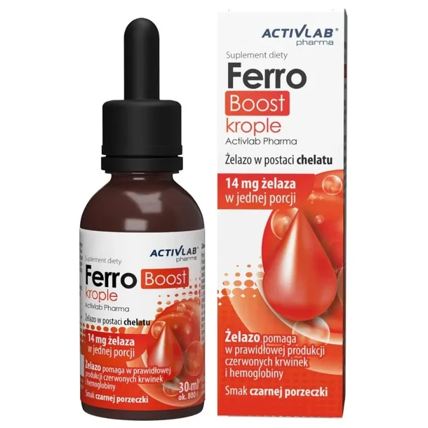 Activlab FerroBoost 30ml - Żelazo w Kroplach dla Energii i Witalności