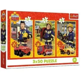 puzzle-3x50-ekipa-z-remizy-strazak-sam-34880-trefl
