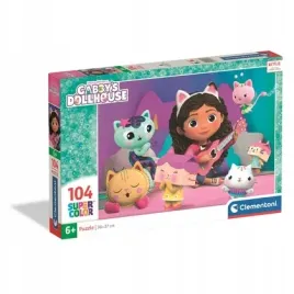 puzzle-104-super-kolor-gabbys-dollhouse-clementoni
