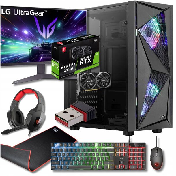Zestaw Gamingowy Ryzen 5 4,2GHz | RX Vega 11 | 16GB/512SSD | Monitor Klaw
