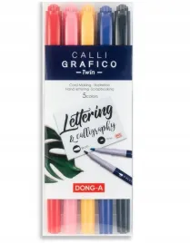 pisaki-do-kaligrafi-dwustronne-pedzelek-5-kolorow