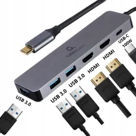 hub-usb-c-usb-typ-c-na-usb-3-1-5-gb-s-hdmi-4k-pd-usb-c-zasilanie-100w-5-gbs