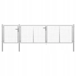 vidaxl-brama-ogrodzeniowa-stal-400-x-75-cm-srebrna