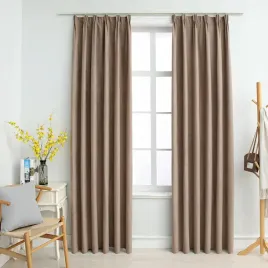 vidaxl-zaslony-zaciemniajace-z-haczykami-2-szt-taupe-140x245-cm
