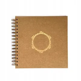 album-do-zdobienia-205-cm-x-205-cm-kraft-ze-zlotym-nadrukiem-40-kartek