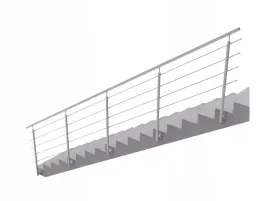 balustrada-nierdzewna-6m-wypelnienie-poziome-mocowanie-boczne-6000mm-satyna