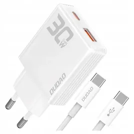 dudao-ladowarka-sieciowa-gan-a30eut-30w-usb-a-usb-c-pd-qc-kabel-biala