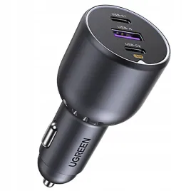 ugreen-ladowarka-samochodowa-130w-2x-usb-c-1x-usb-a-szara-do-telefonu