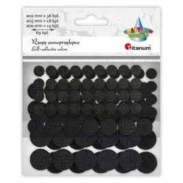 titanum-rzepy-samoprzylepne-okragle-czarne-69-szt-rozne-rozmiary
