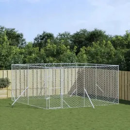 vidaxl-kojec-zewnetrzny-dla-psa-srebrny-4x4x2-m-stal-galwanizowana