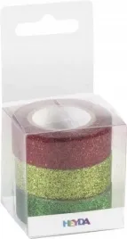 tasiemki-brokatowe-zielone-i-czerwone-3szt