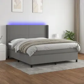 vidaxl-lozko-kontynentalne-z-materacem-ciemnoszara-tkanina-180x200cm