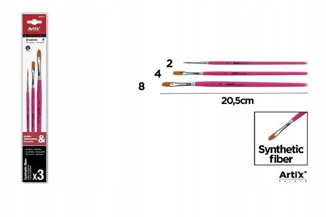 pedzle-syntetyczne-plaskie-3szt