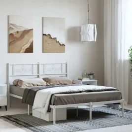 vidaxl-metalowa-rama-lozka-z-wezglowiem-biala-135x190-cm