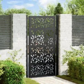 vidaxl-brama-ogrodowa-czarna-105x180-cm-stalowy-wzor-liscia
